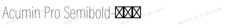 Acumin Pro Semibold字体转换